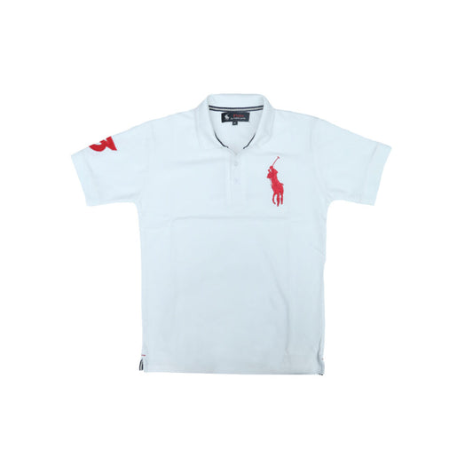 RL Pique Polo Shirt – White