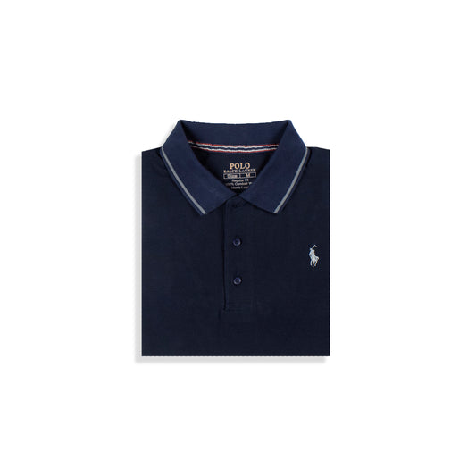 RL Premium Cotton Full Polo – Navy Blue