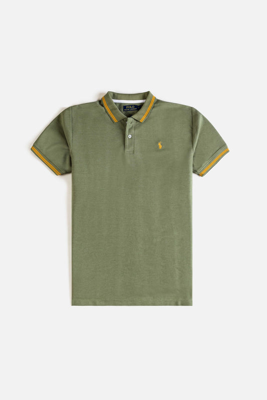 RL Premium Tipping Polo Shirt – Olive Green