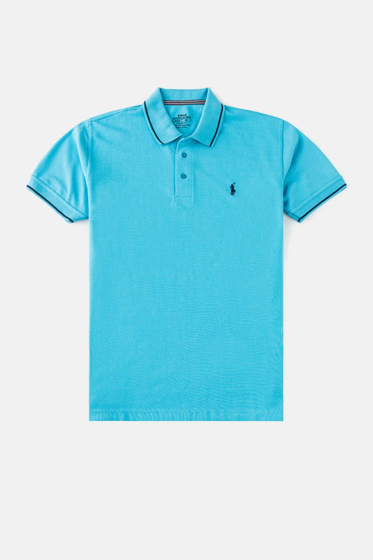 RL Premium Tipping Polo Shirt – Sky Blue