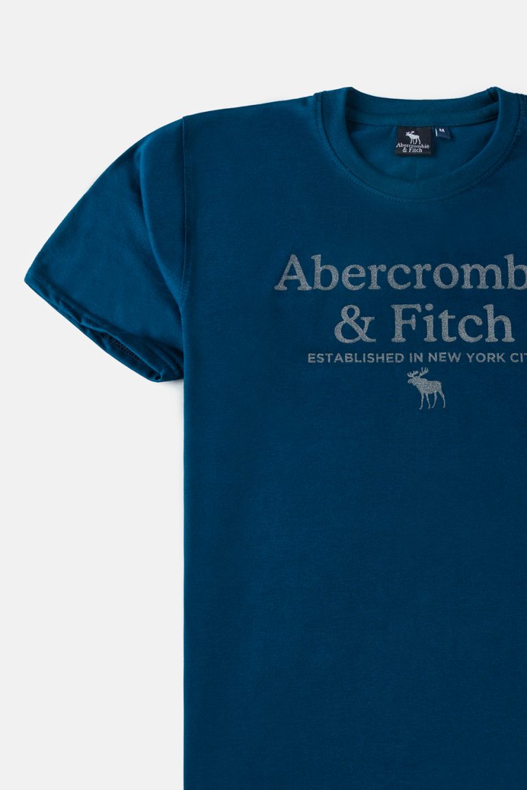 Abercrombie & Fitch Cotton Print T Shirt – Deep Blue