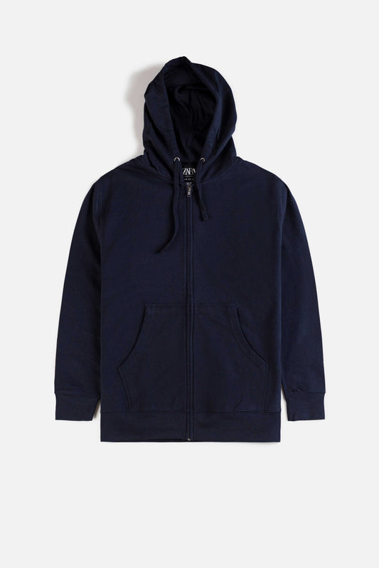 ZR Premium Fleece Zipper Hoodie – Navy Blue