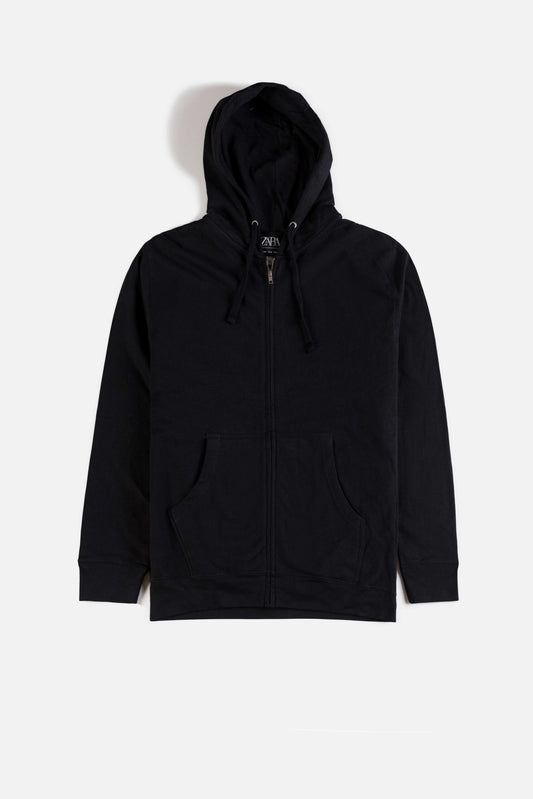 ZR Premium Fleece Zipper Hoodie – Black