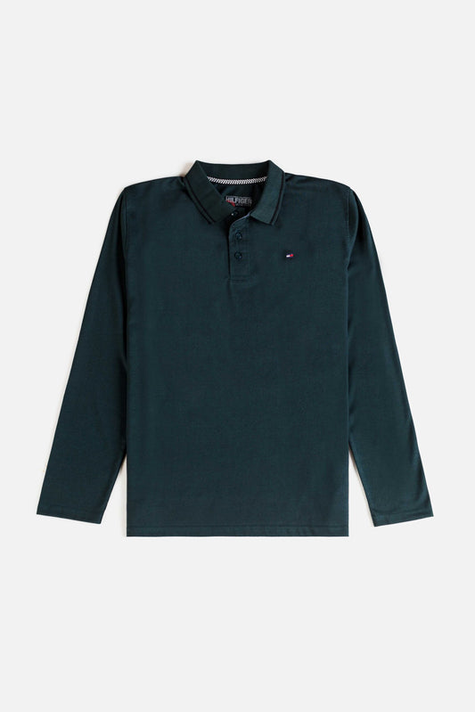 Tommy Cotton Full Polo Shirt – Green