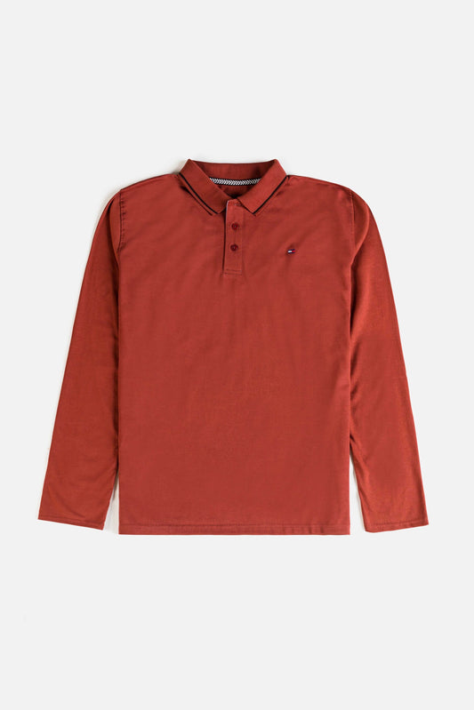 Tommy Cotton Full Polo Shirt – Fire