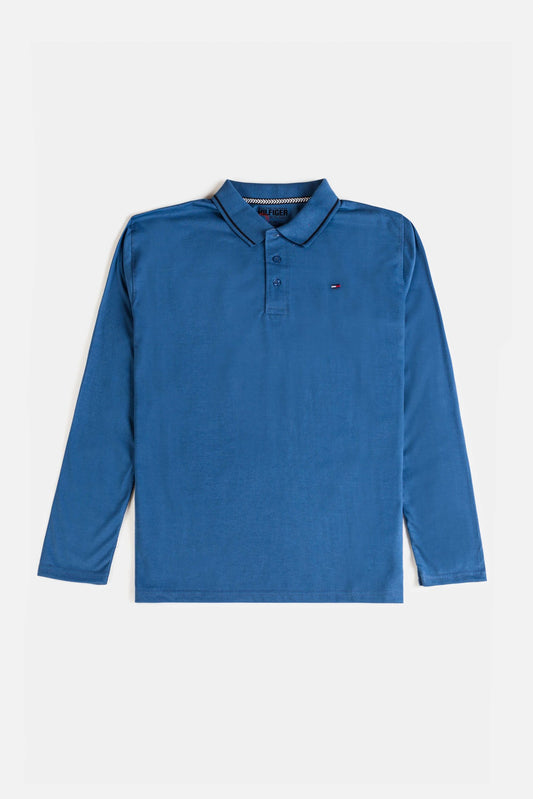 Tommy Cotton Full Polo Shirt – Royal Blue