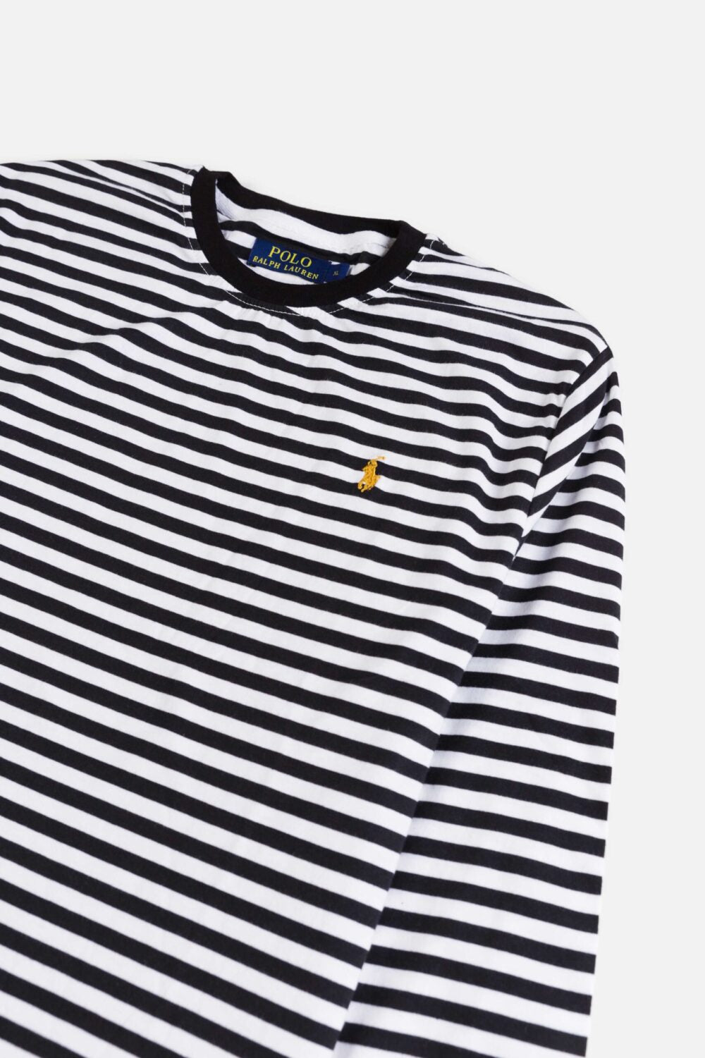 RL Premium Winter Full T Shirt – Black Stripes