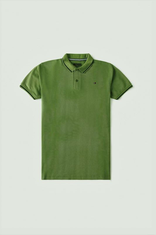 Tommy Tipped Pique Polo shirt – Shamrock