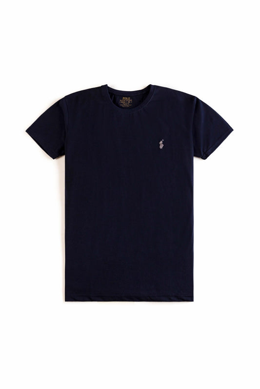 RL Premium Cotton T Shirt – Navy Blue