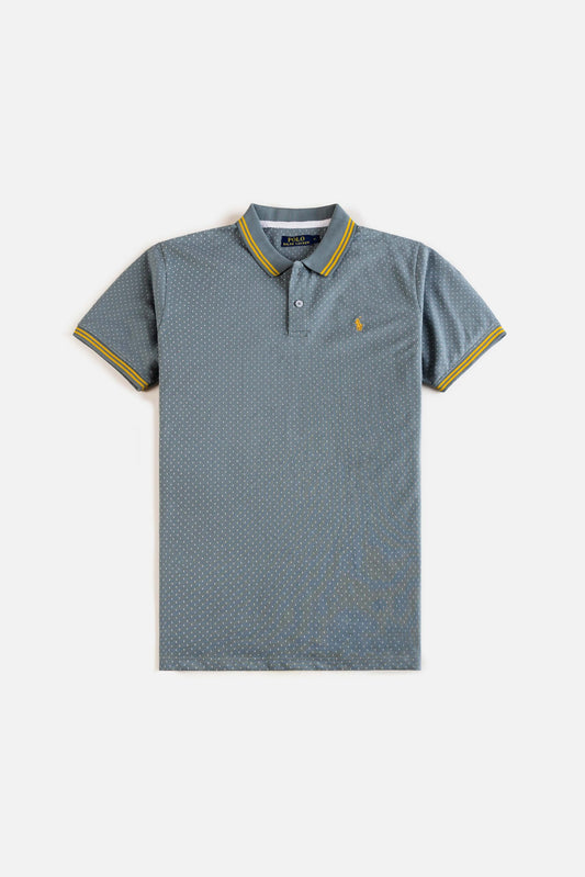 RL Premium Tipping Dotted Polo Shirt – Seal