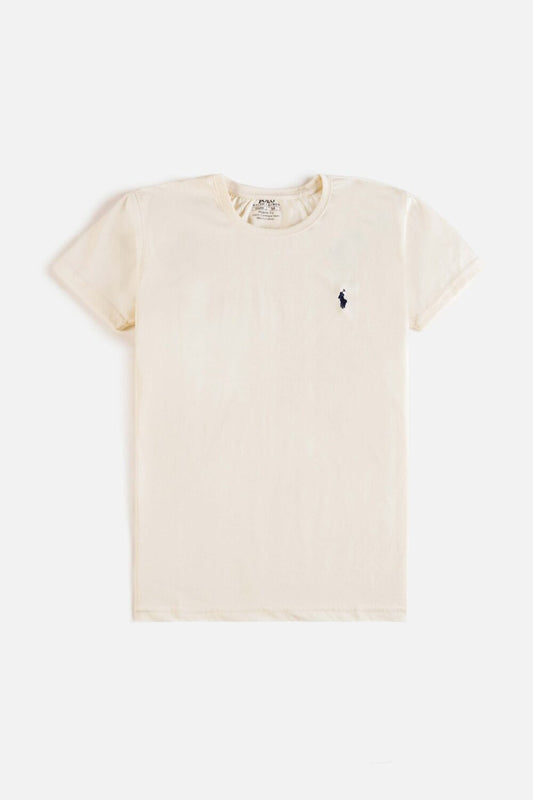 RL Premium Cotton T Shirt – Ivory