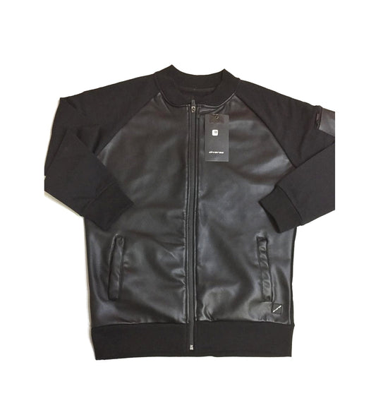 Diverse Original – Black Leather Bomber Jacket
