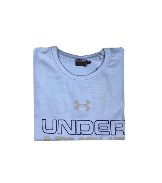 UA Basic Printed Full Tee Shirt – Sky Blue