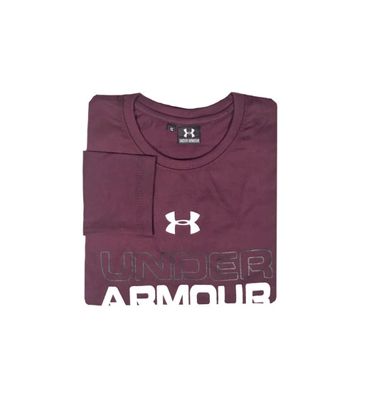 UA Basic Printed Full Tee Shirt – Wine
