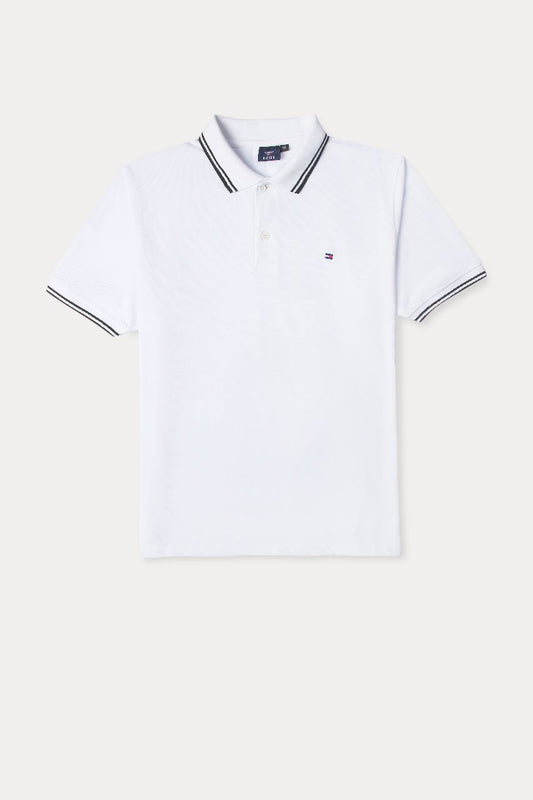 Tommy Tipping Pique Polo Shirt – White