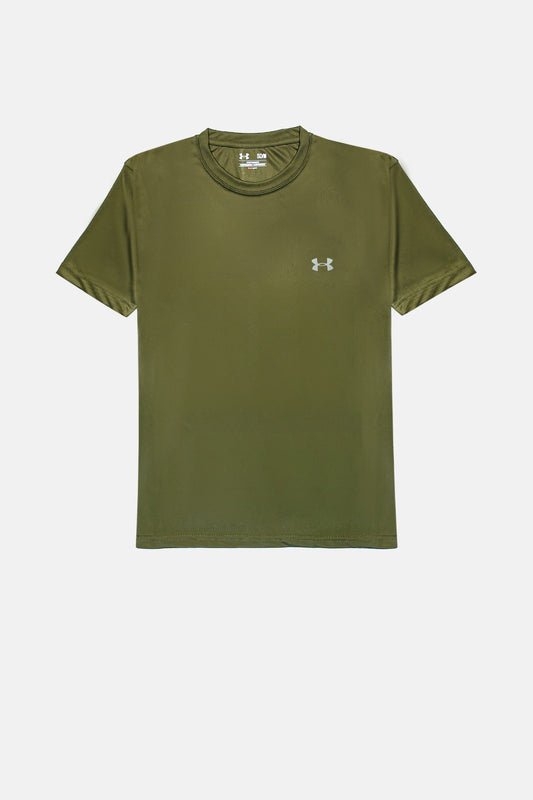 UA Imported Dri-FIT Plain T Shirt – Army Green