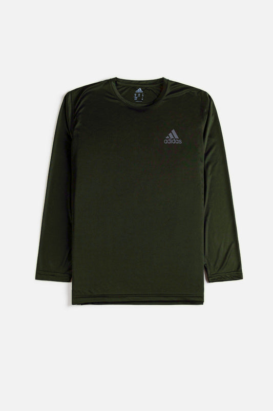 Adidas Premium Full Sleeves Dri-FIT T Shirt – Army Green