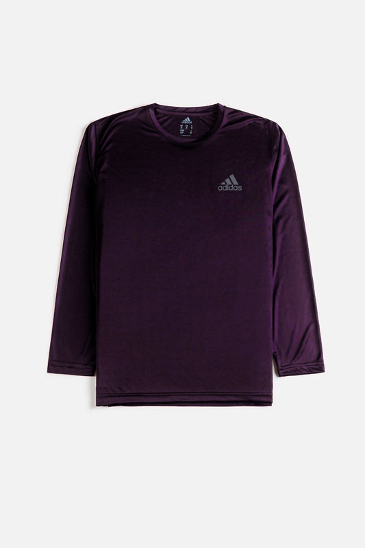 Adidas Premium Full Sleeves Dri-FIT T Shirt – Maroon