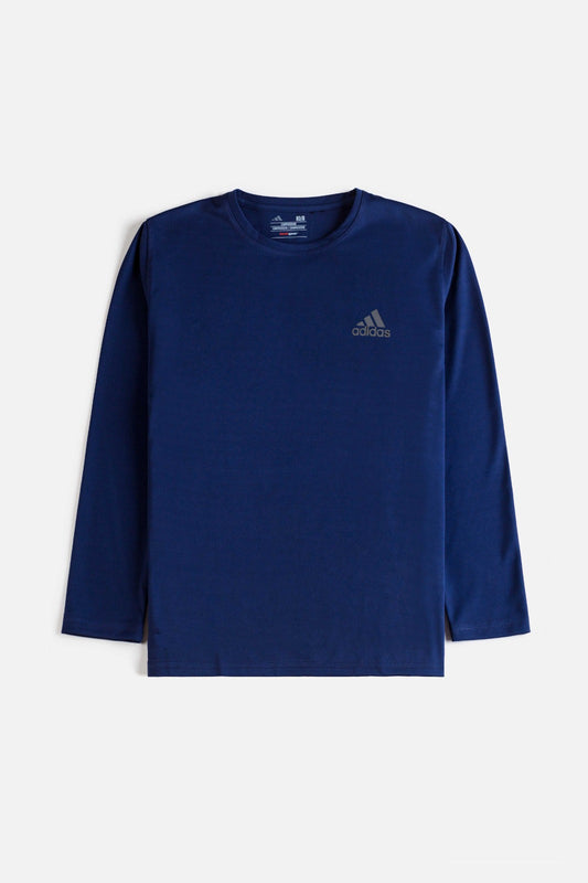 Adidas Premium Full Sleeves Dri-FIT T Shirt – Navy Blue
